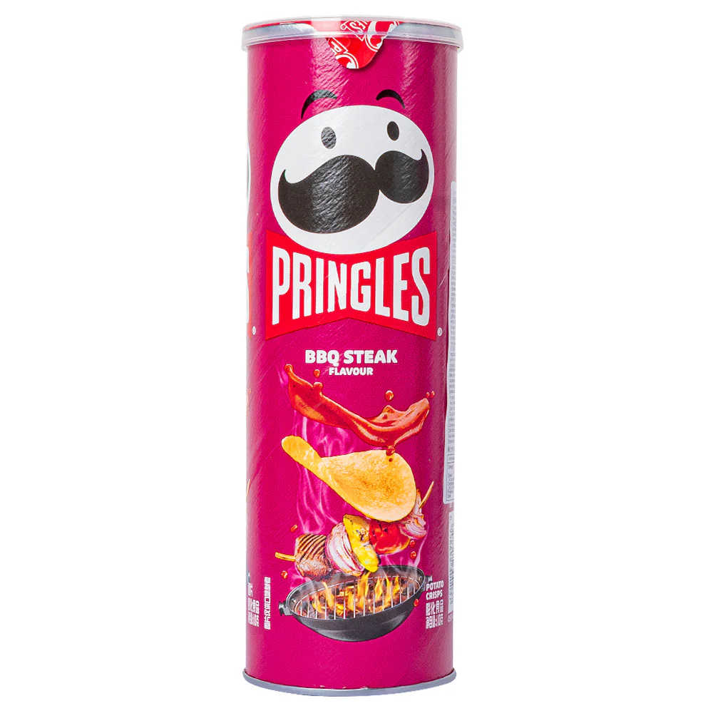 Pringles BBQ Steak, patatine al gusto di carne alla griglia da 110g