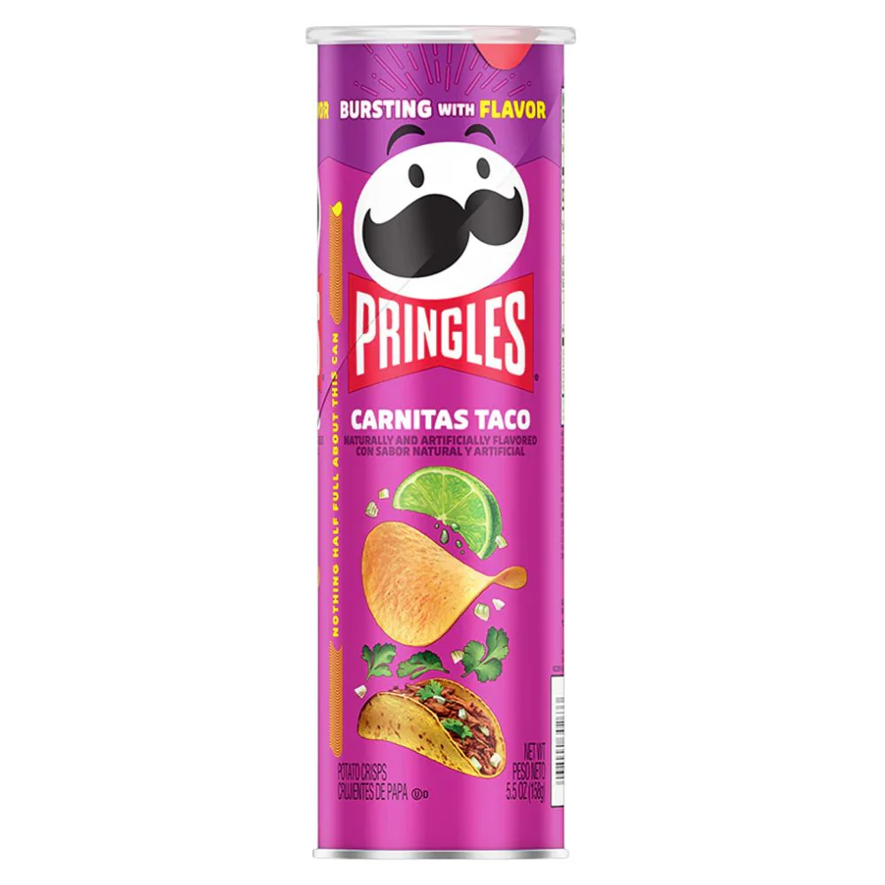 Pringles Carnitas Taco, patatine al gusto di carne speziata da 158g