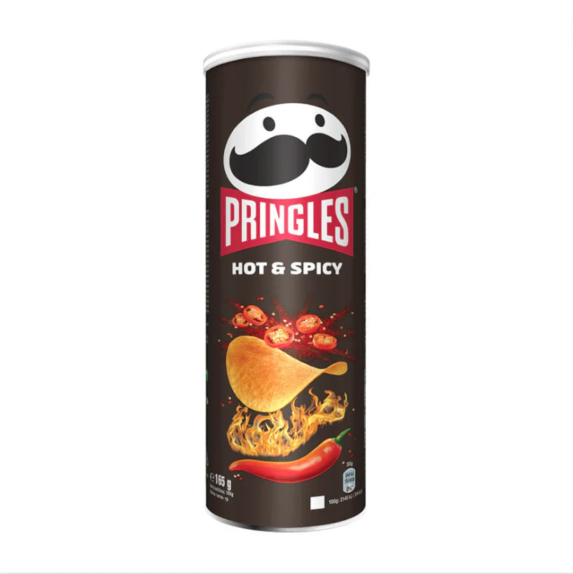 Pringles Hot & Spicy, tubo di patatine piccanti da 165g