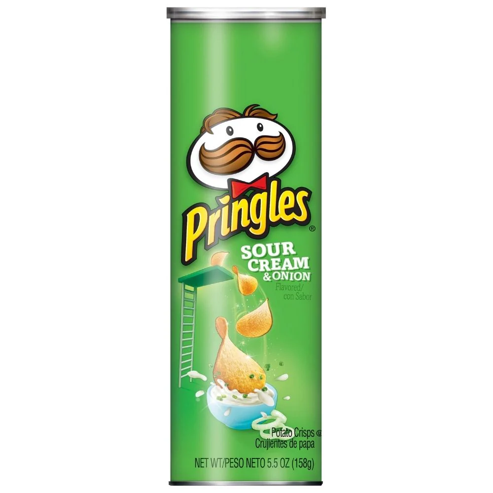 Pringles Sour Cream&Onion, patatine alla panna acida e cipolla da 200g