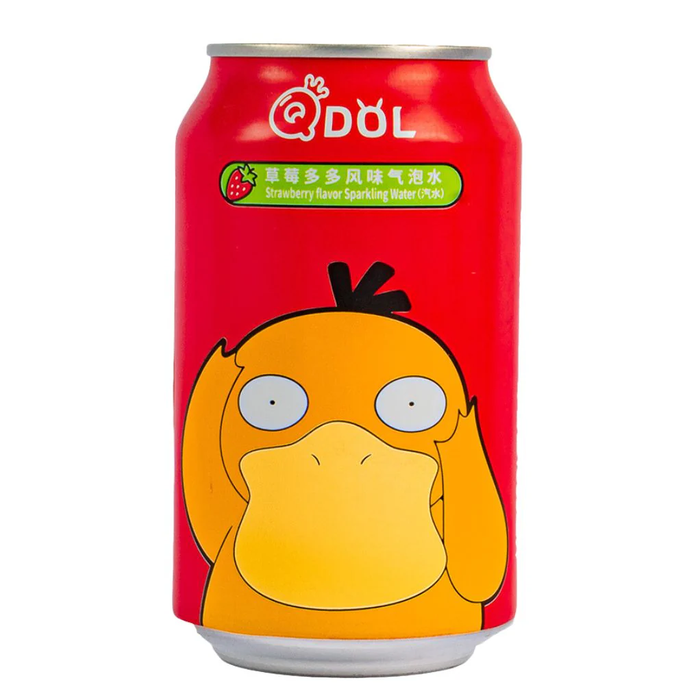 Qdol Psyduck Strawberry Flavor, bevanda gassata alla fragola da 330ml
