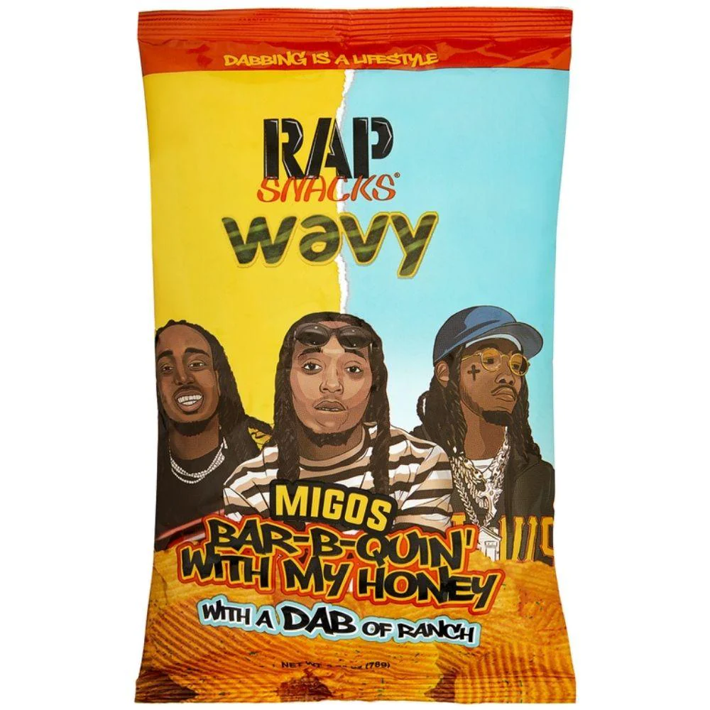 Rap Snack Wavy Bar-B-Quin' with My Honey & Ranch, patatine al bbq, miele e aglio da 71g