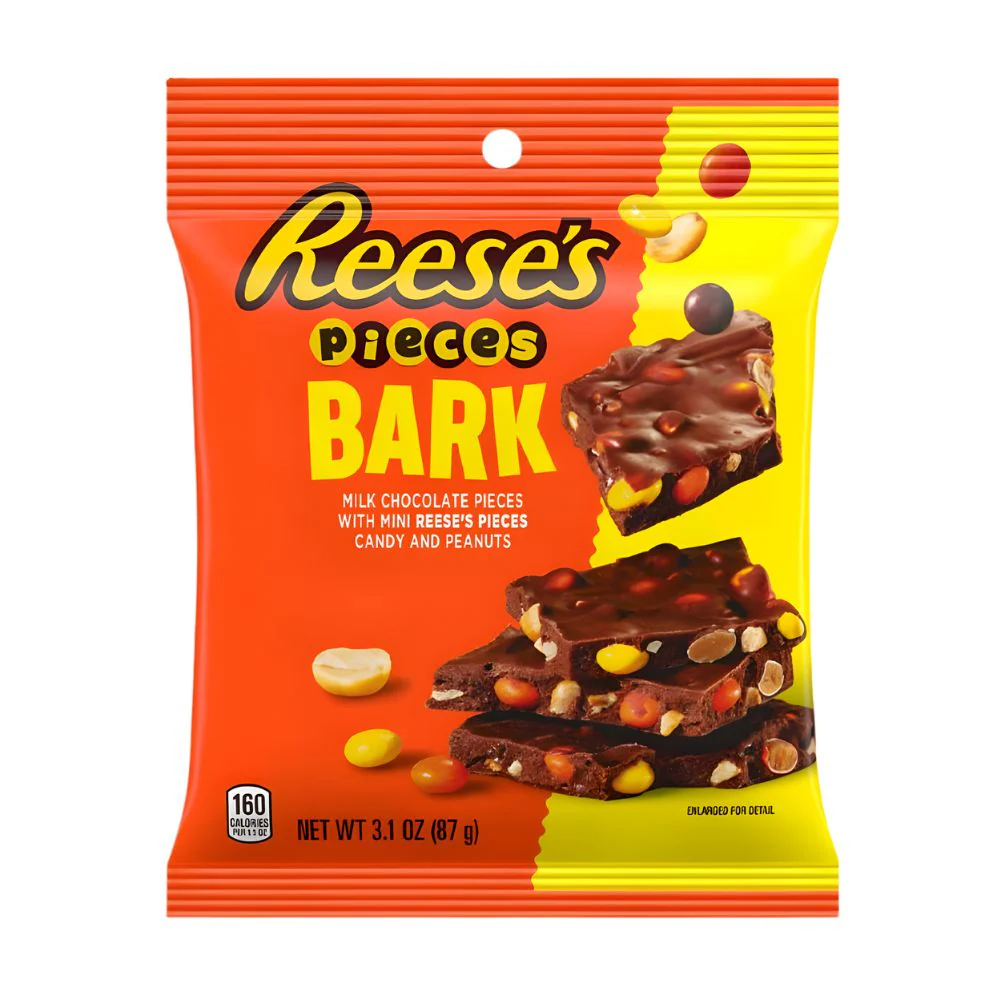 Reese's Pieces Bark, cioccolato al latte con reese's pieces e arachidi da 87g