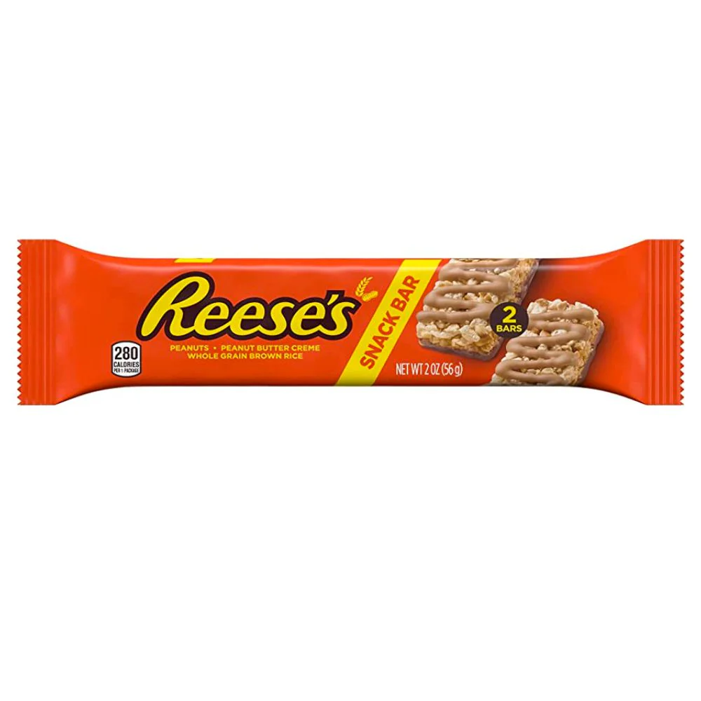 Reese's Snack Bar, barretta di riso soffiato e burro d'arachidi da 56g
