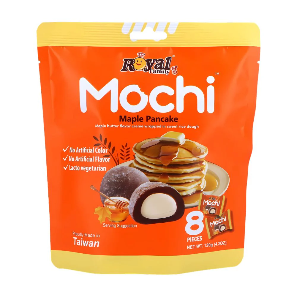 Royal Family Maple Pancake Mochi, mochi al gusto di sciroppo d'acero da 120g