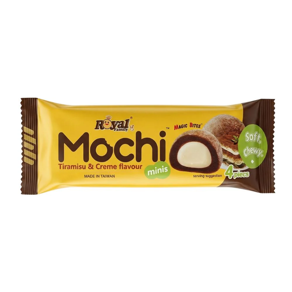 Royal Family Mochi Minis Tiramisu & Creme, mochi al gusto di tiramisu da 40g