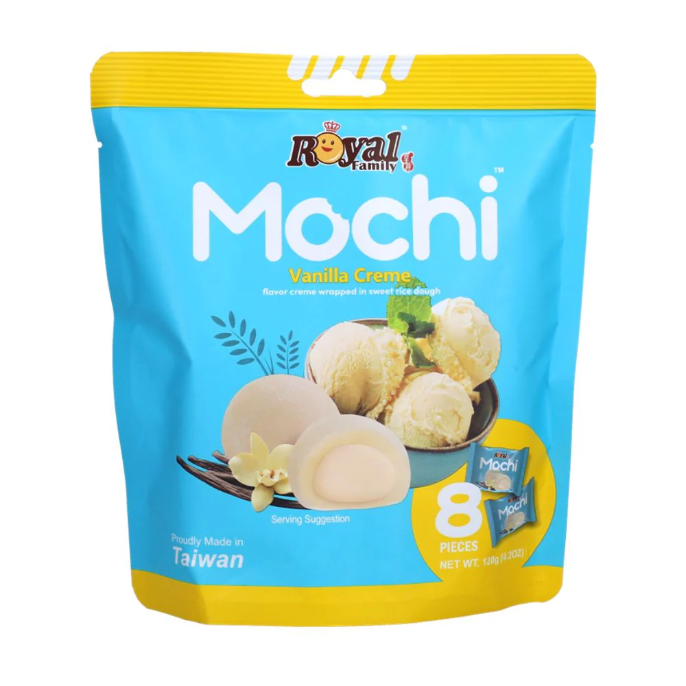 Royal Family Mochi Vanilla Creme, mochi al gusto di vaniglia da 120g