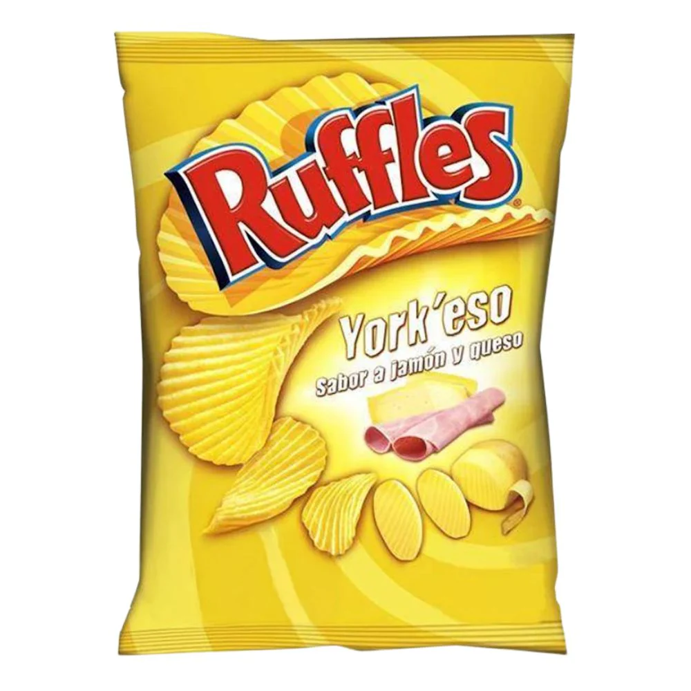 Ruffles York'eso, patatine al gusto di formaggio e prosciutto da 150g