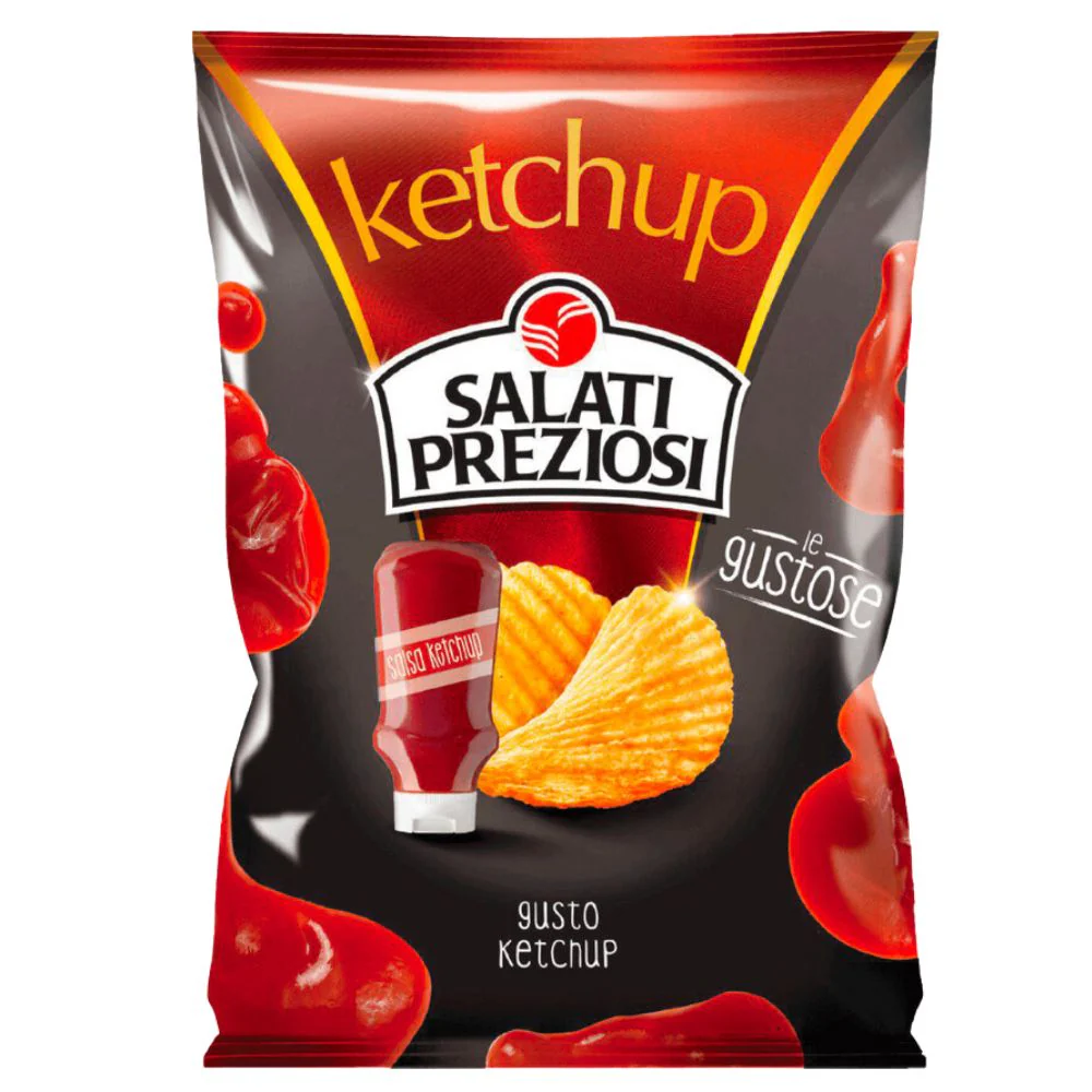 Salati Preziosi Ketchup, patatine al ketchup da 120g