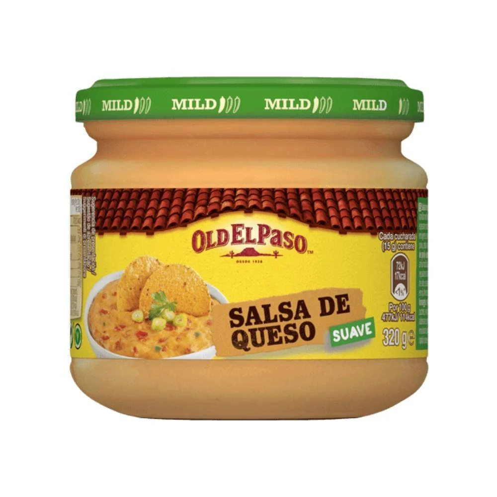 Old El Paso Salsa de Queso, salsa al formaggio con peperoni rossi da 320g