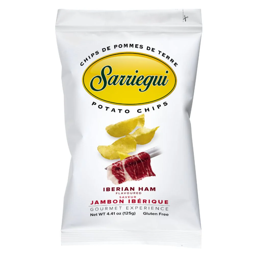Sarriegui Potato Chips Jamon Iberico, patatine al gusto di prosciutto iberico da 40g
