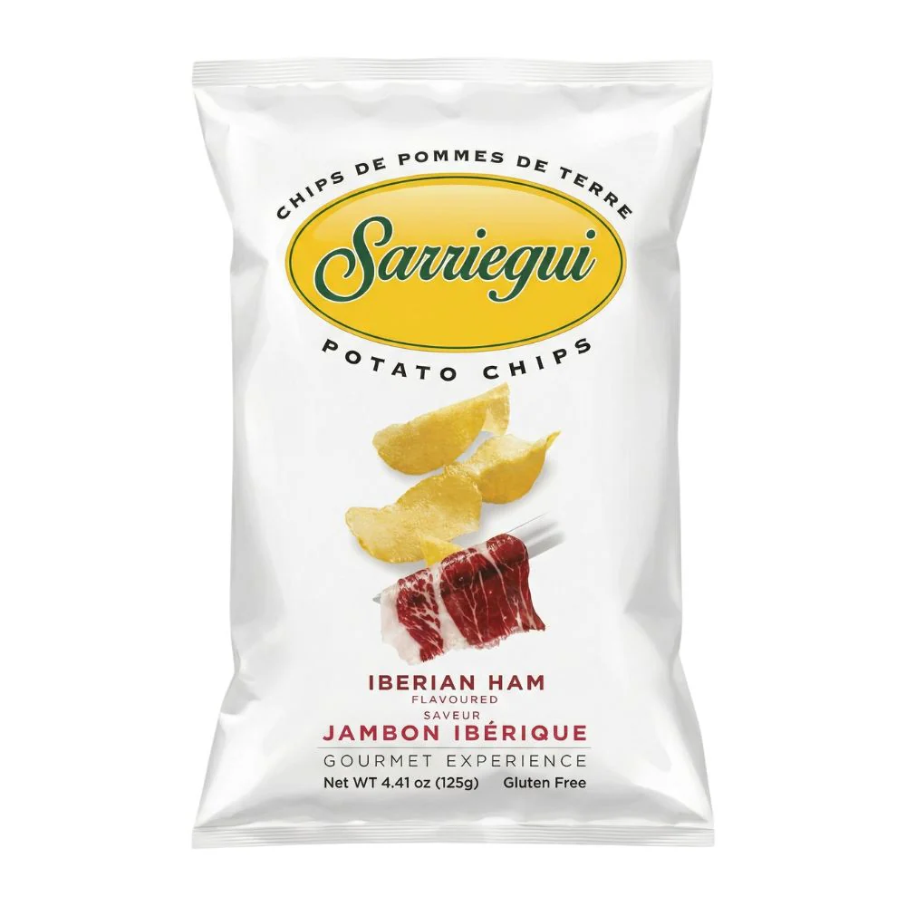 Sarriegui Potato Chips Iberian Ham, patatine al gusto di jamon iberico da 125g