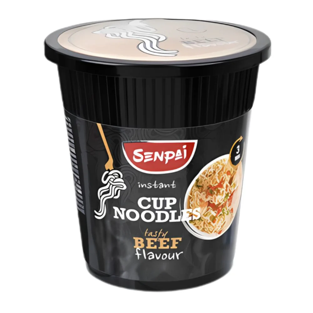 Senpai Noodles Cup Beef, noodles al gusto di carne da 60g