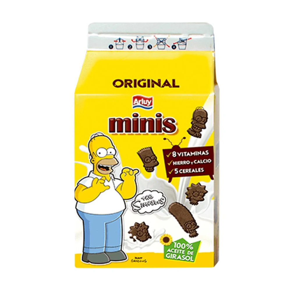 Simpsons Minis Originales Choco, biscotti al gusto di cioccolato da 135g