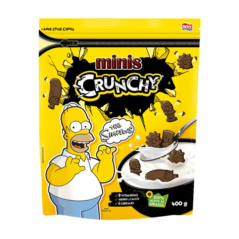 Simpsons Minis Crunchy Choco, biscotti croccanti al gusto di cioccolato da 400g