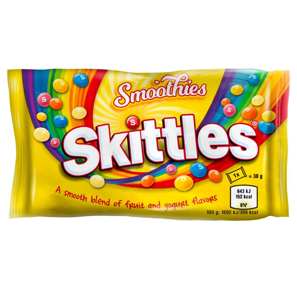 Skittles Smoothies, caramelle morbide al gusto di frullato di frutta da 38g