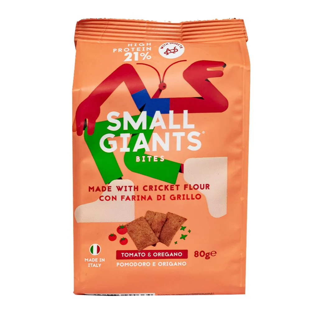 Small Giants Bites Tomato & Oregano, bites aromatizzati al gusto di pomodoro e origano da 80g