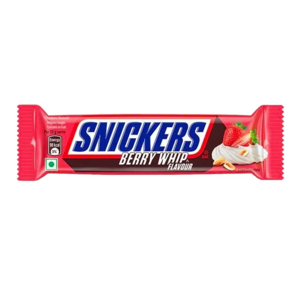 Snickers Berry Whip, barretta di cioccolato alla fragola da 40g