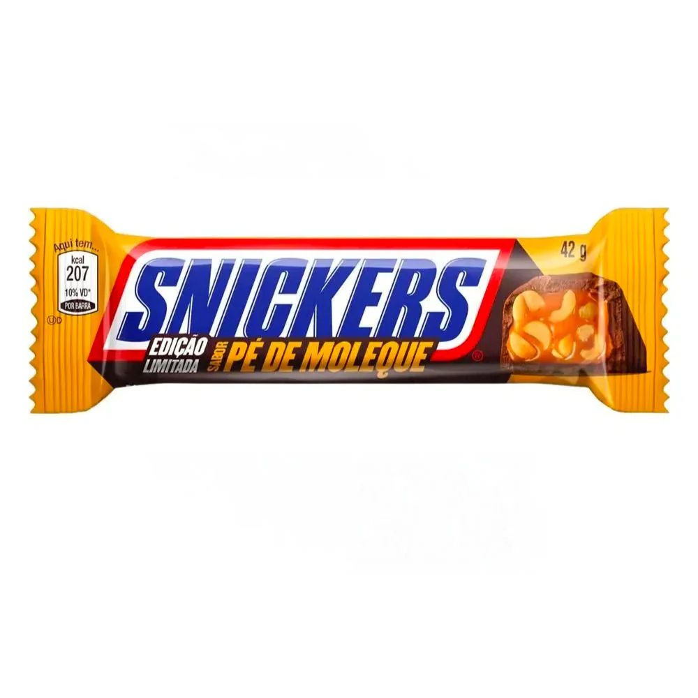 Snickers Pe De Moleque, barretta al cioccolato con arachidi e caramello da 42g