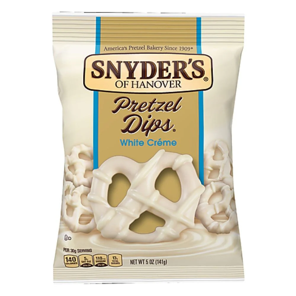 Snyder's Pretzel Dips White Creme, pretzel rivestiti di cioccolato bianco da 141g