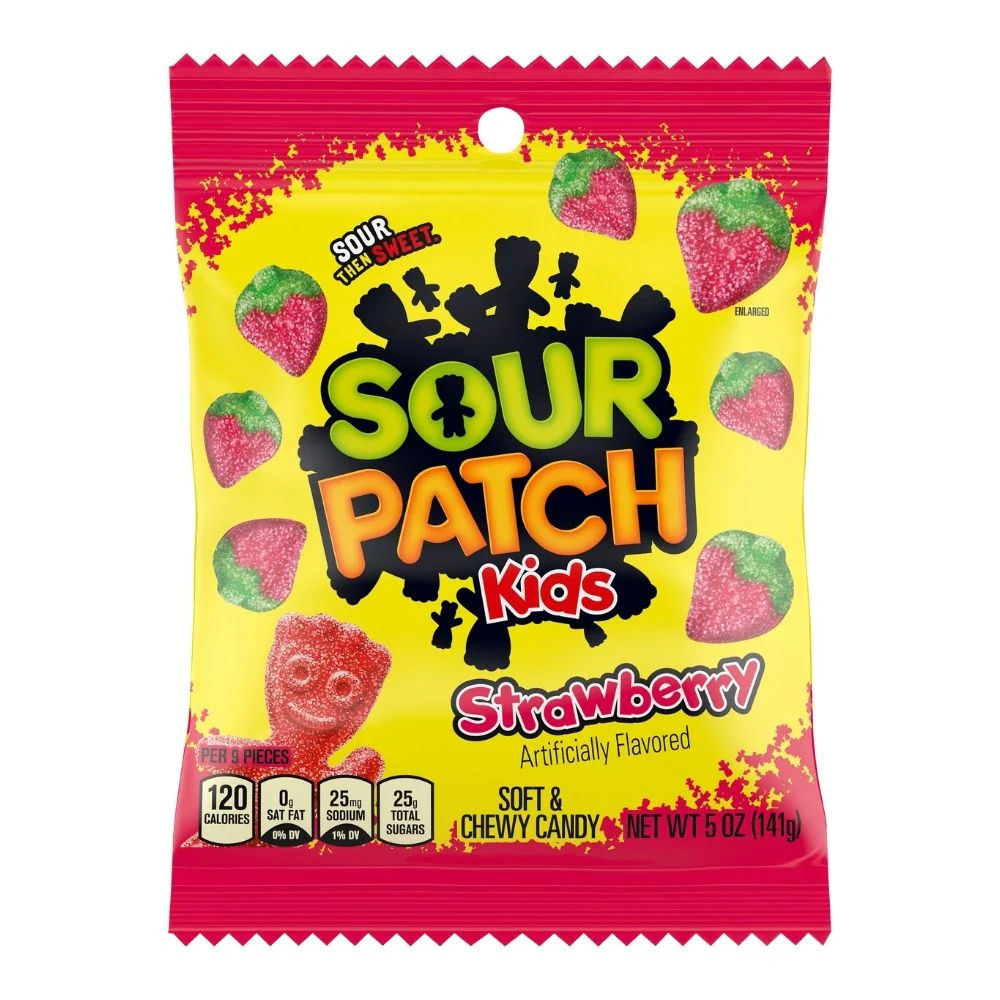 Sour Patch Kids Strawberry, caramelle aspre alla fragola da 143g