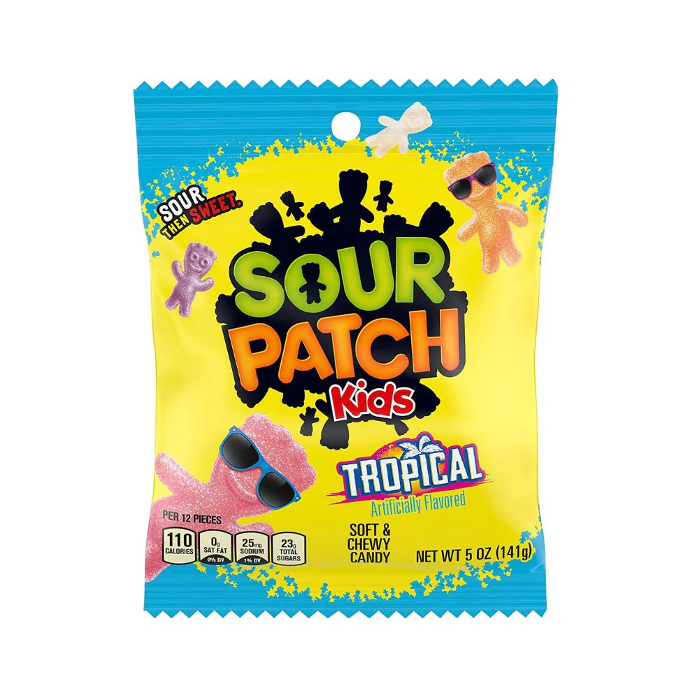 Sour Patch Kids Tropical, caramelle aspre alla frutta da 141g