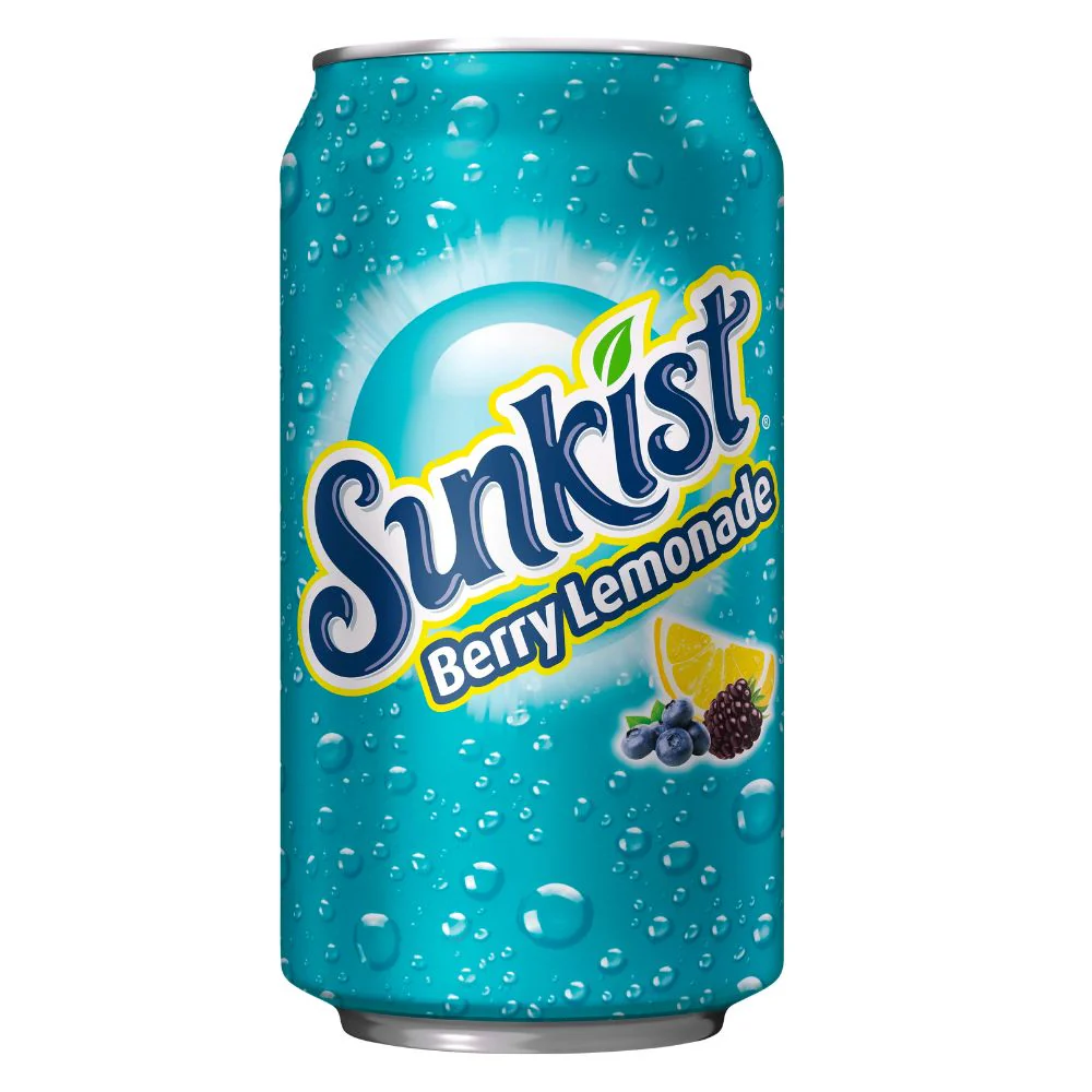 Sunkist Berry Lemonade, limonata al gusto di mirtilli da 355ml