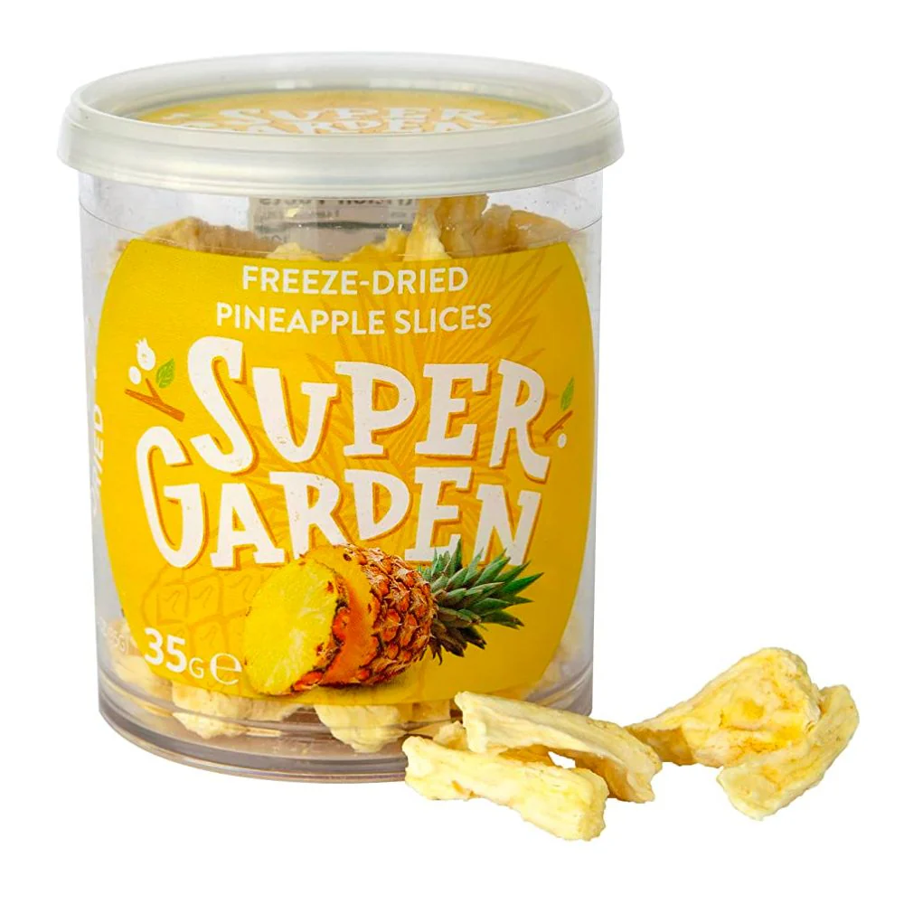 Super Garden Pineapple Sliced Freeze-Dried, fettine di ananas liofilizzata da 35g