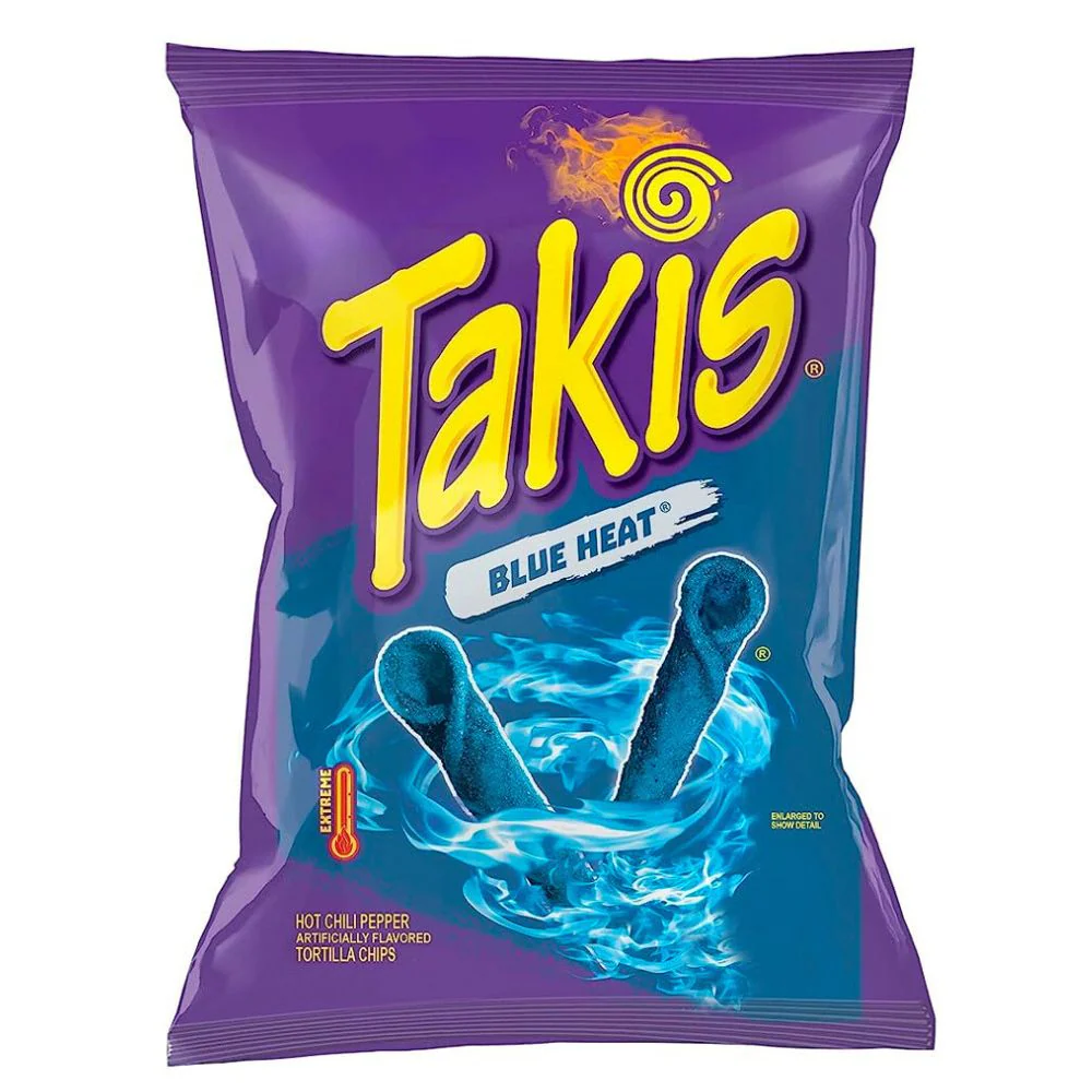 Takis Blue Heat, riccioli di tortillas piccanti da 92g