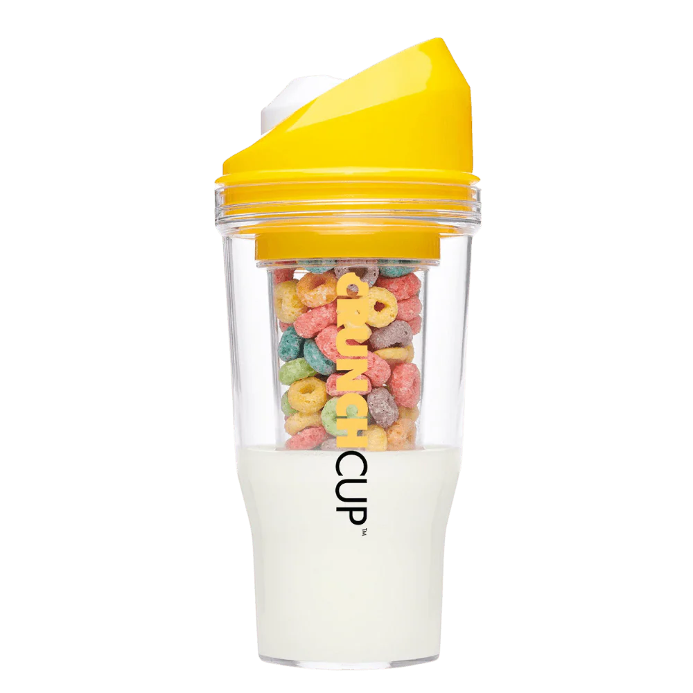 The Crunch Cup, bicchiere per latte e cereali portatile