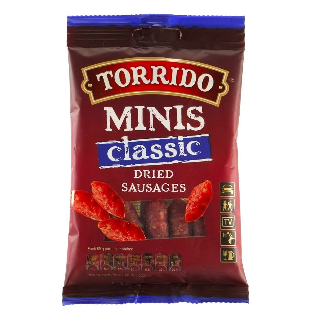 Torrido Minis Classic Dried Sausages, mini salsicce secche da 50g