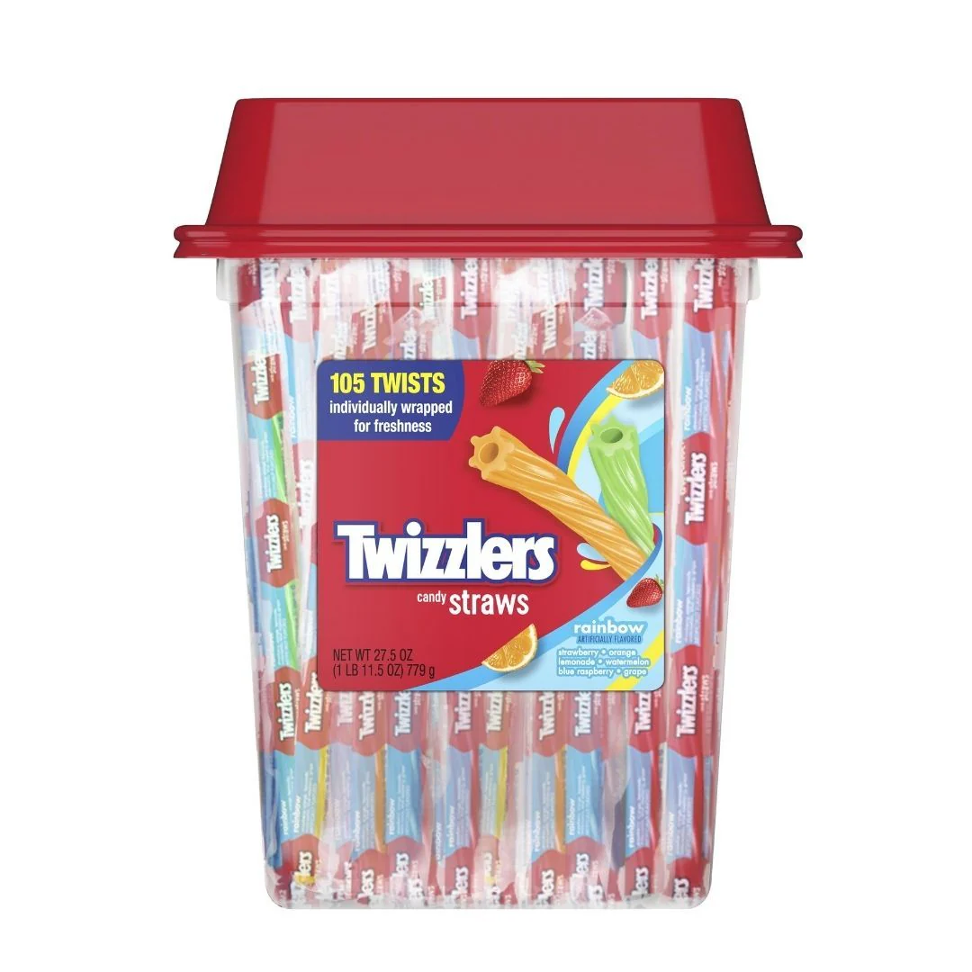 Twizzlers Candy Straws Rainbow,  liquirizia al gusto di frutta da 779g
