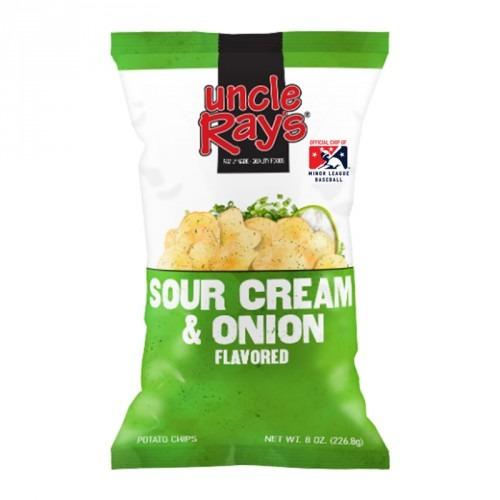 Uncle Ray's Sour Cream & Onion, confezione di patatine al gusto di panna acida e cipolla da 128g
