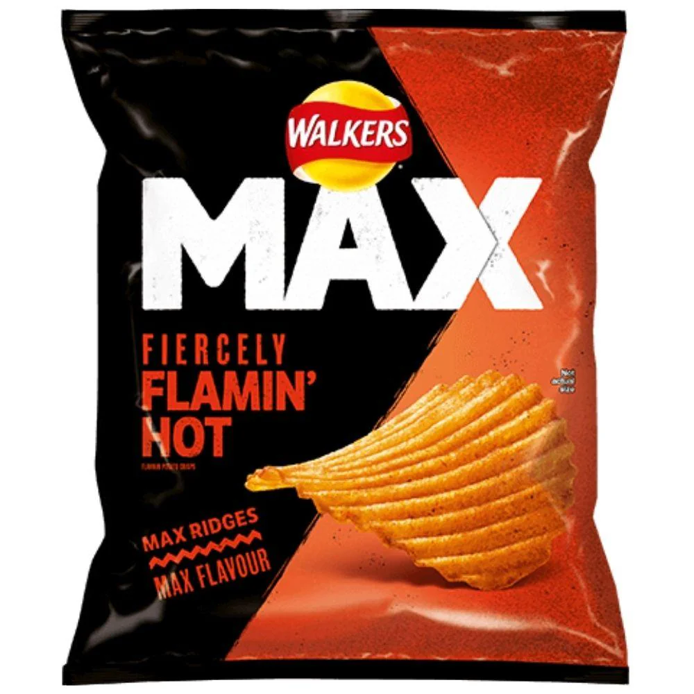 Walkers Max Flamin Hot, patatine piccanti da 50g