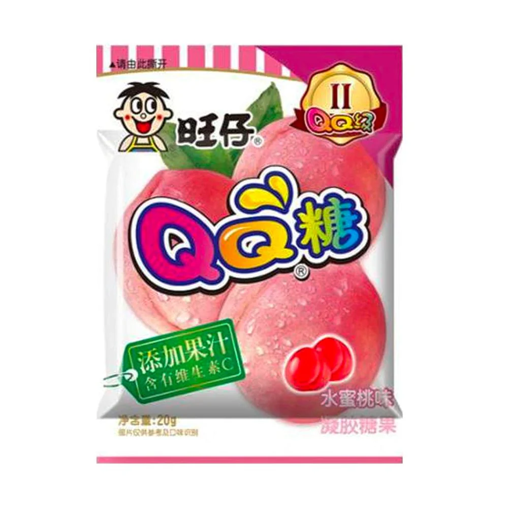 Want Want Peach, gelatine al gusto pesca da 20g