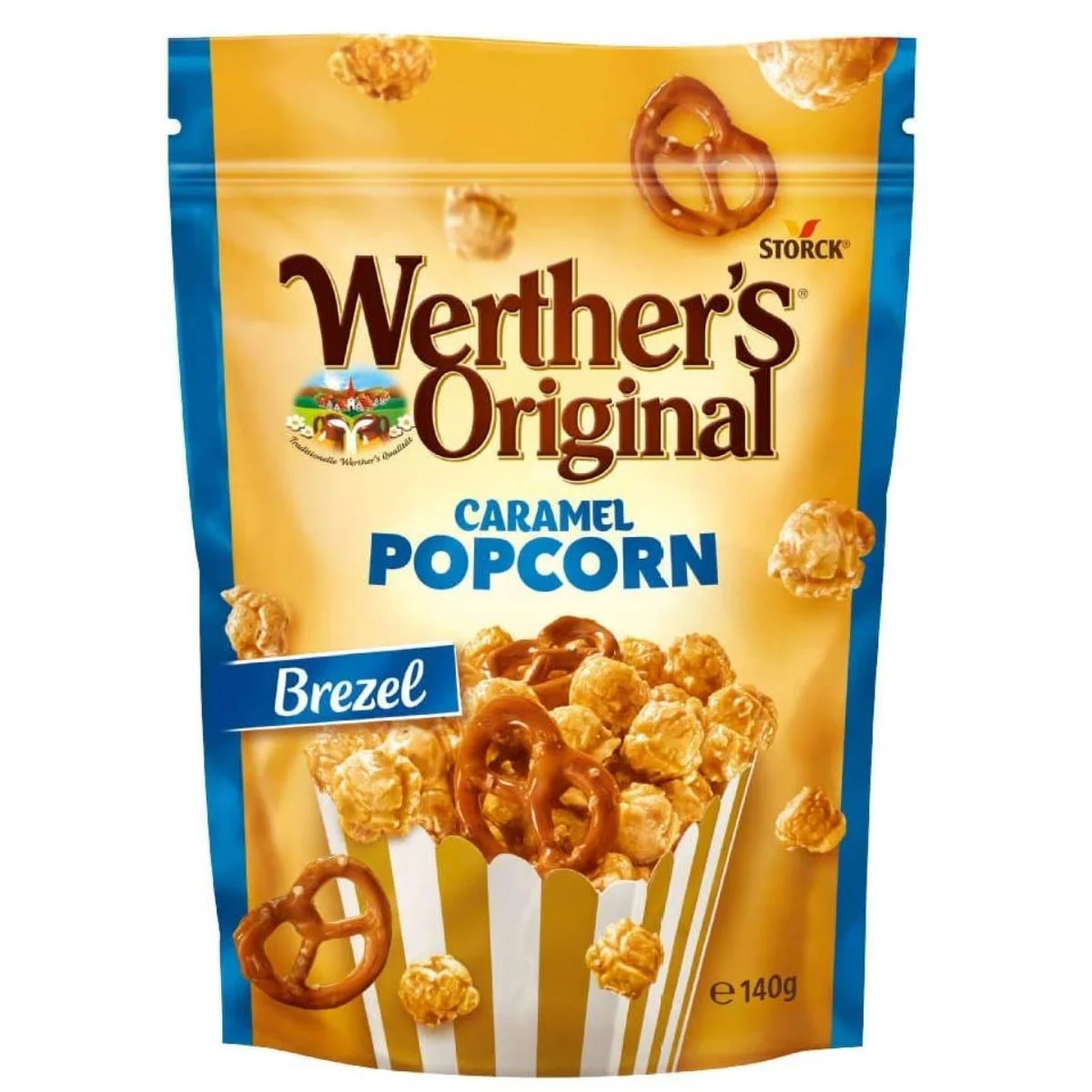 Werther's Original Caramel Popcorn Bretzel, popcorn caramellati con pretzel da 140g