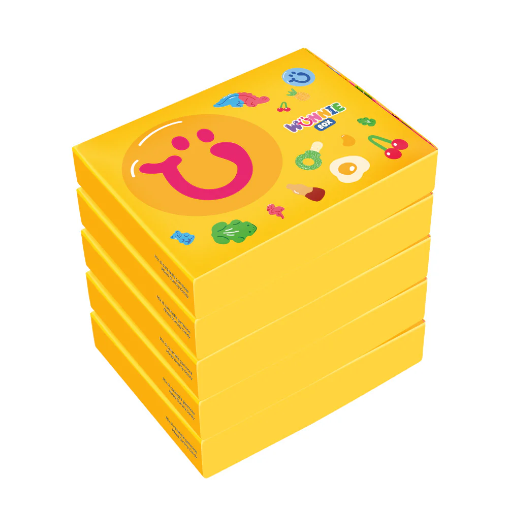 Wunnie box "Smile", 5 scatole di caramelle gommose in gusti assortiti da 480g - Image 2