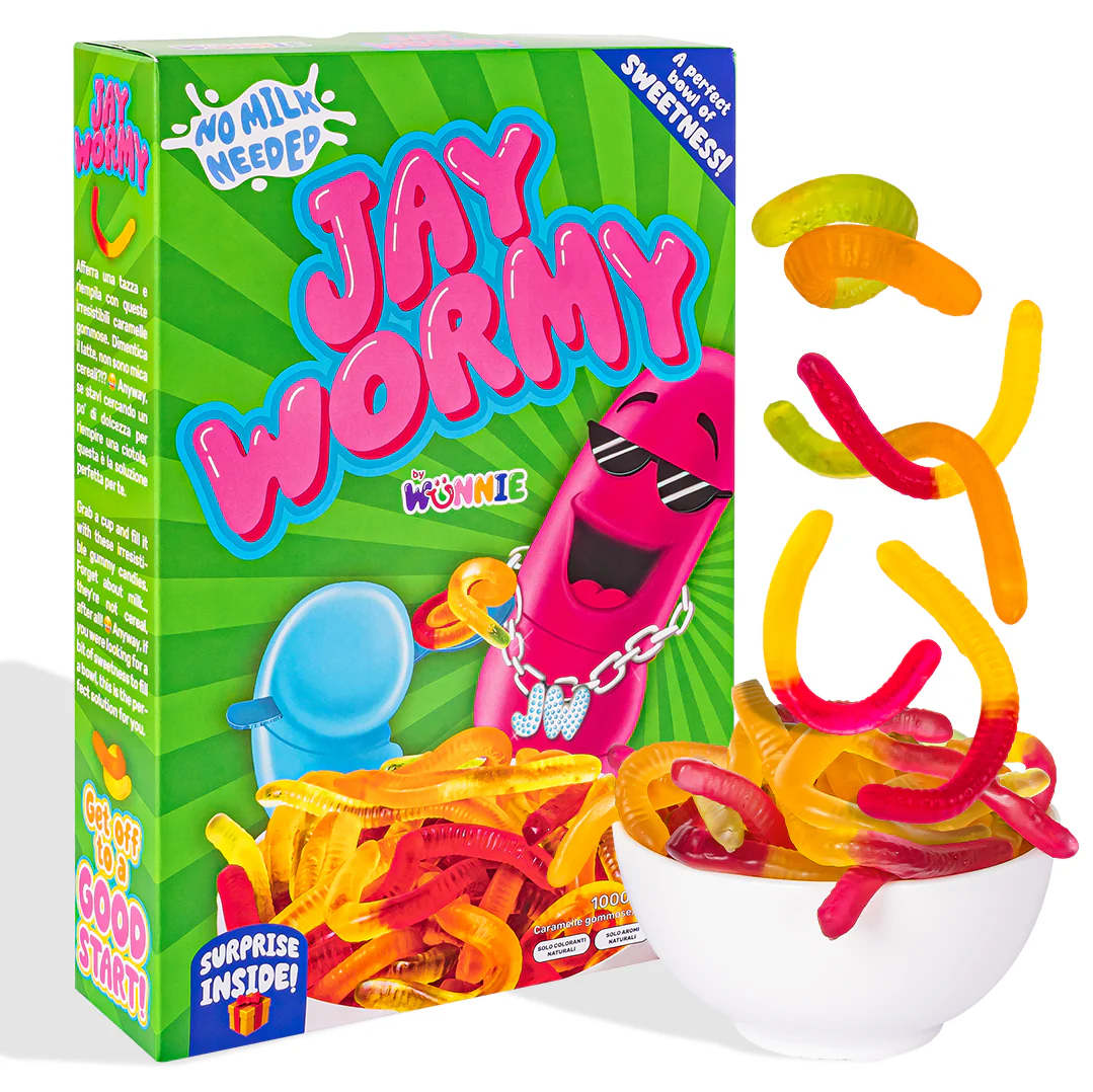 Wunnie Jay Wormy, scatola di vermi gommosi da 1kg