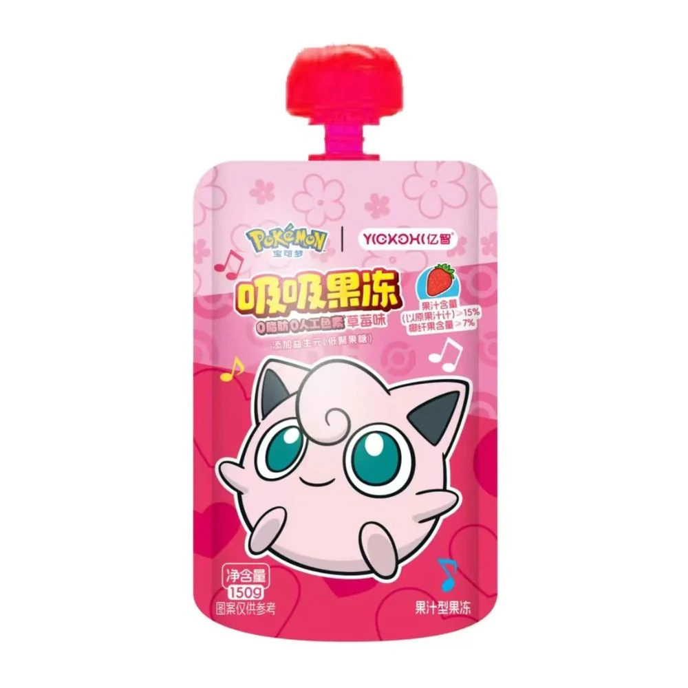 Yizhi Pokemon Jigglypuff Strawberry Jelly, bevanda gelatinosa al gusto di fragola da 150g