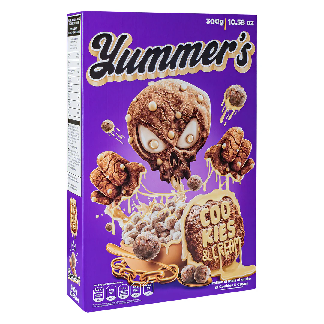 Yummer's Cookies & Cream, palline di mais al gusto di cookies & cream da 300g