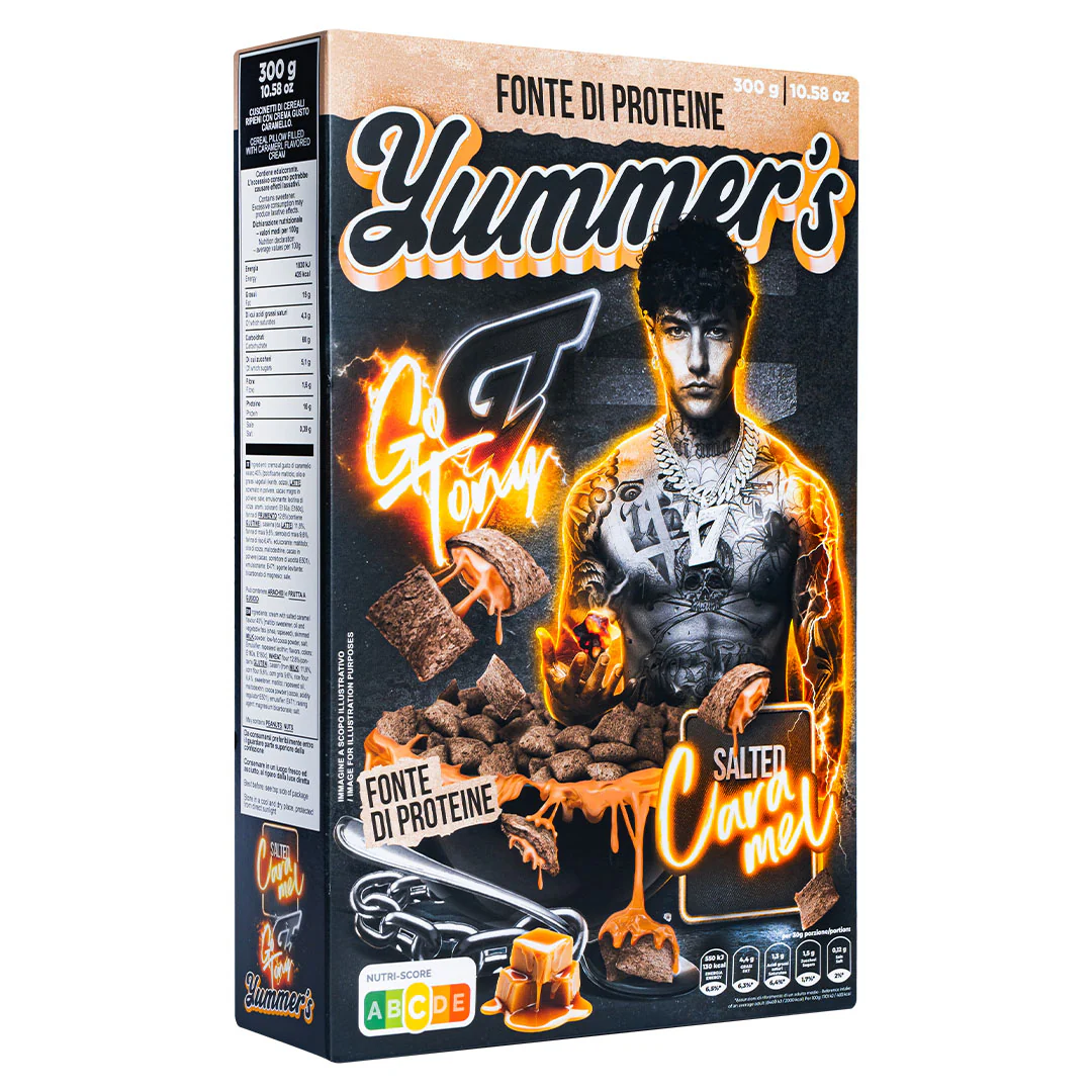 Yummer's Go Tony Salted Caramel by Tony Effe, cereali proteici ripieni di crema gusto caramello salato da 300 g | EDIZIONE LIMITATA - Image 3