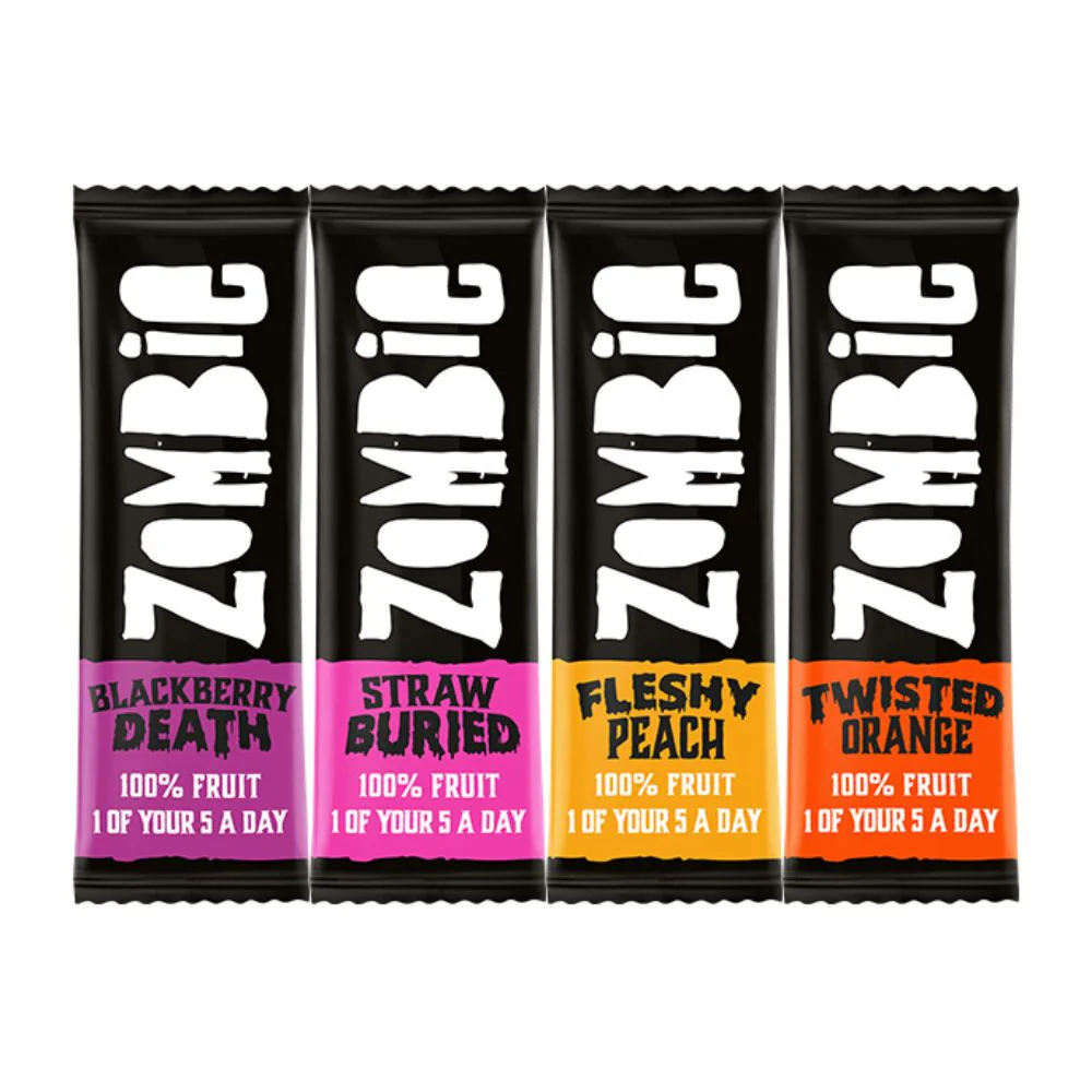Zombie Variety Pack Fruit Bars, barretta di frutta gusto a sorpresa da 25g